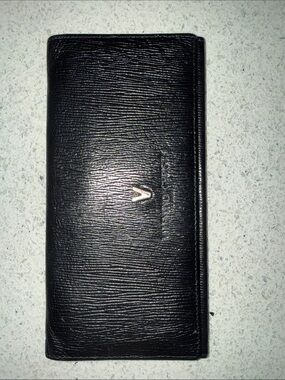 Valentino Christy Paris Long Foldover Black Wallet